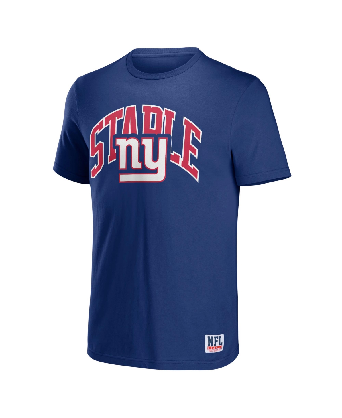 Shop Nfl Properties Men's Nfl X Staple Blue New York Giants Lockup Logo Short Sleeve T-shirt