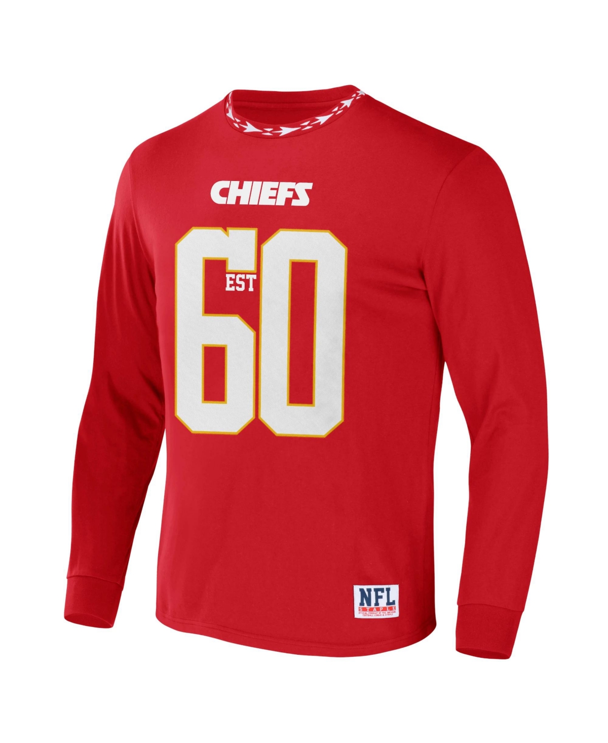 Shop Nfl Properties Men's Nfl X Staple Red Kansas City Chiefs Core Long Sleeve Jersey Style T-shirt
