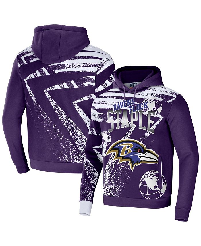 Baltimore Ravens Mitchell & Ness All Over Print Crew Sweatshirt