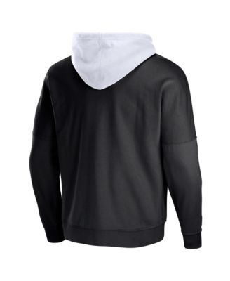 Men's NFL X Staple Black Las Vegas Raiders Oversized Gridiron Vintage-Like Wash Pullover Hoodie