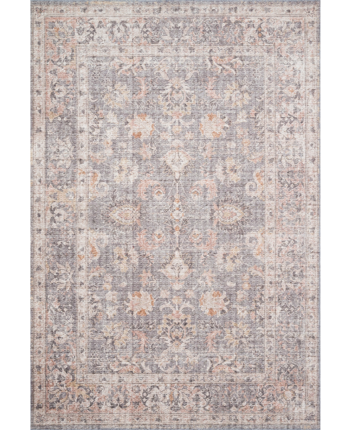 Loloi Ii Skye Sky-01 6' x 9' Area Rug - Gray, Peach