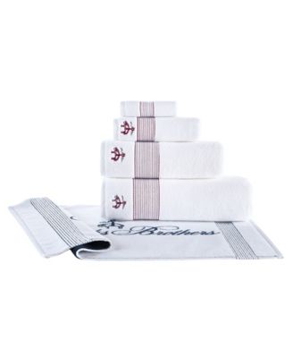 Rope Stripe Border Bath Towels
