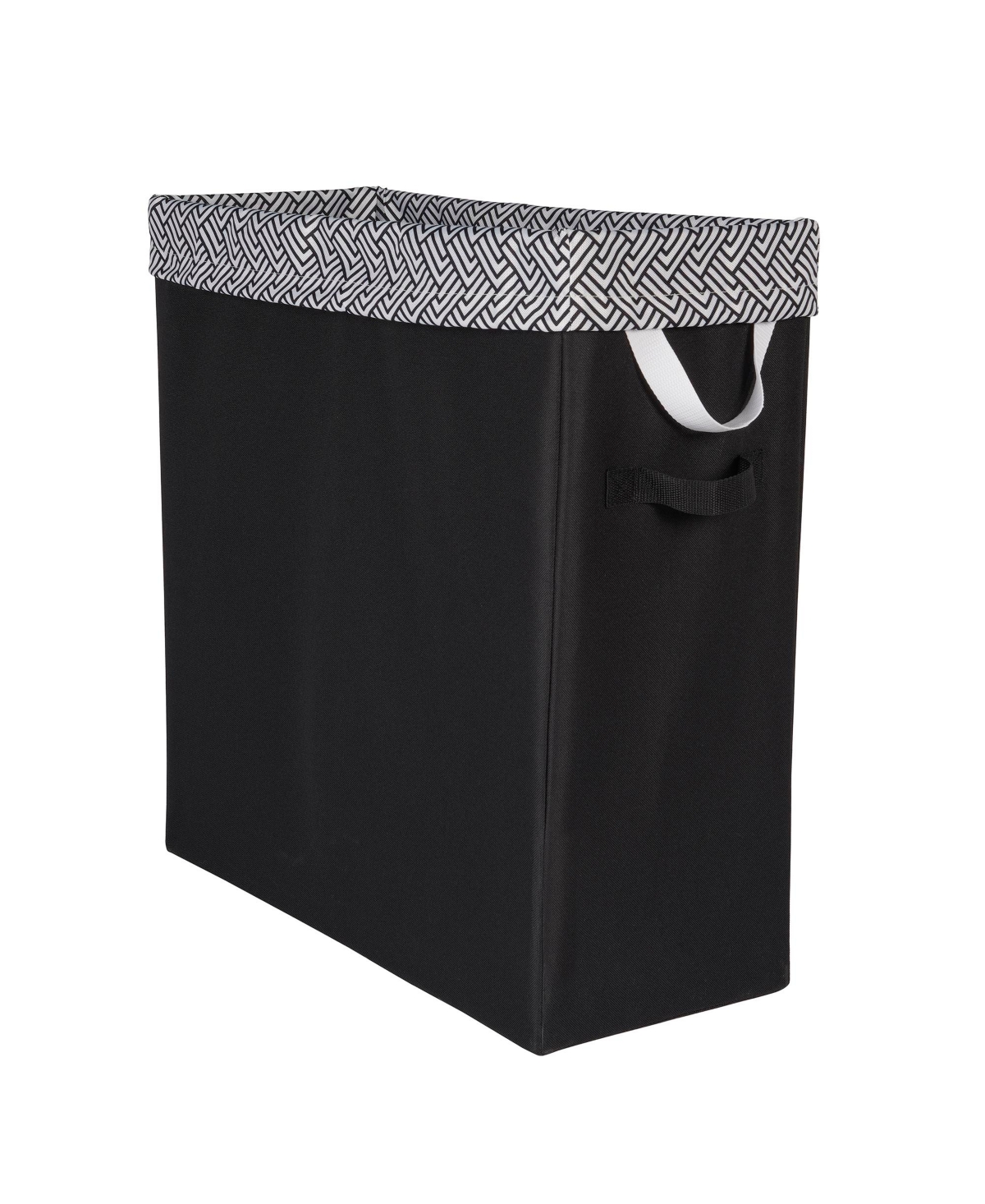 Slim Laundry Hamper with Removable Bag - Black