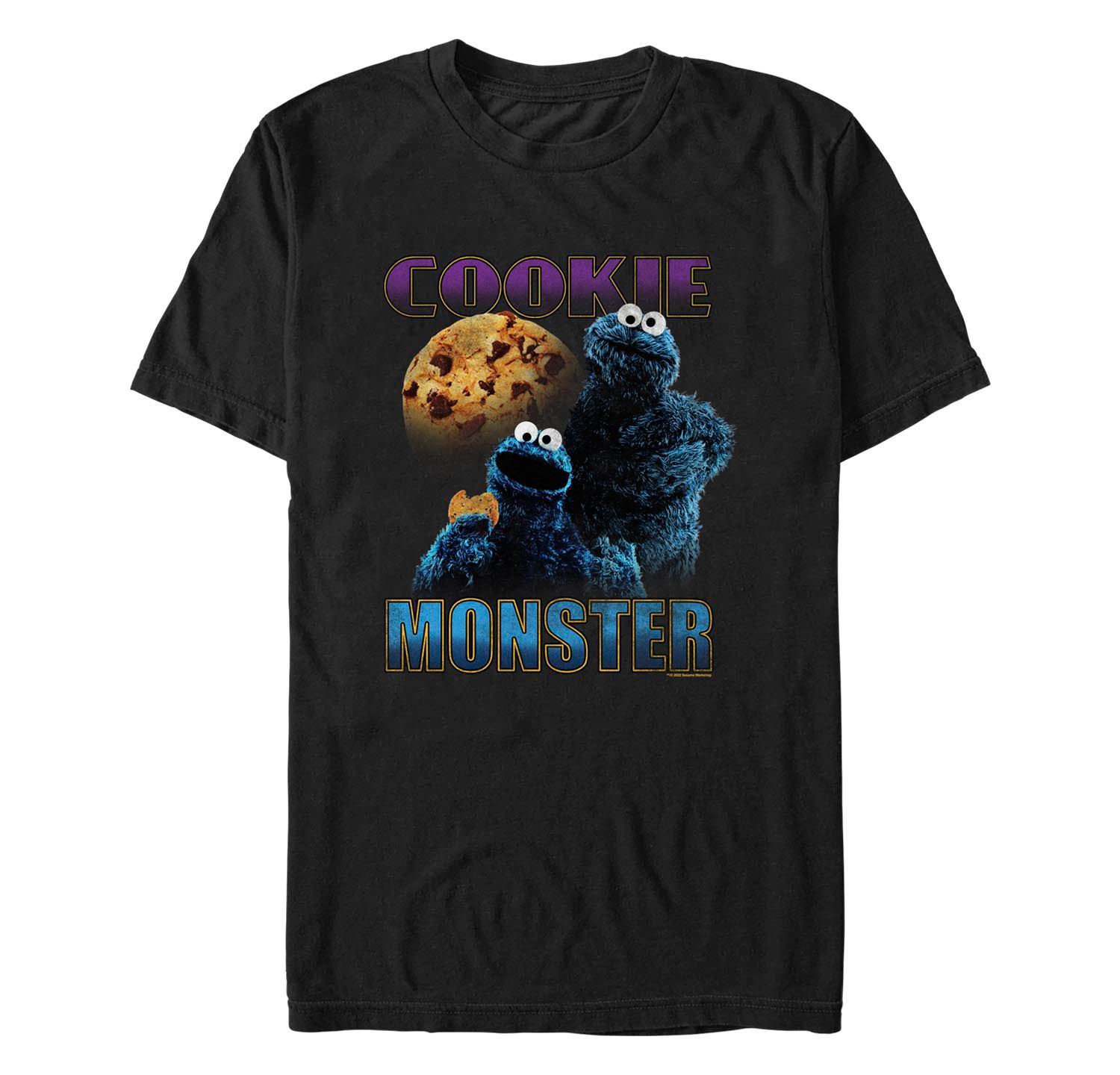 Men's Sesame Street Cookie Highlight Short Sleeve T-shirt