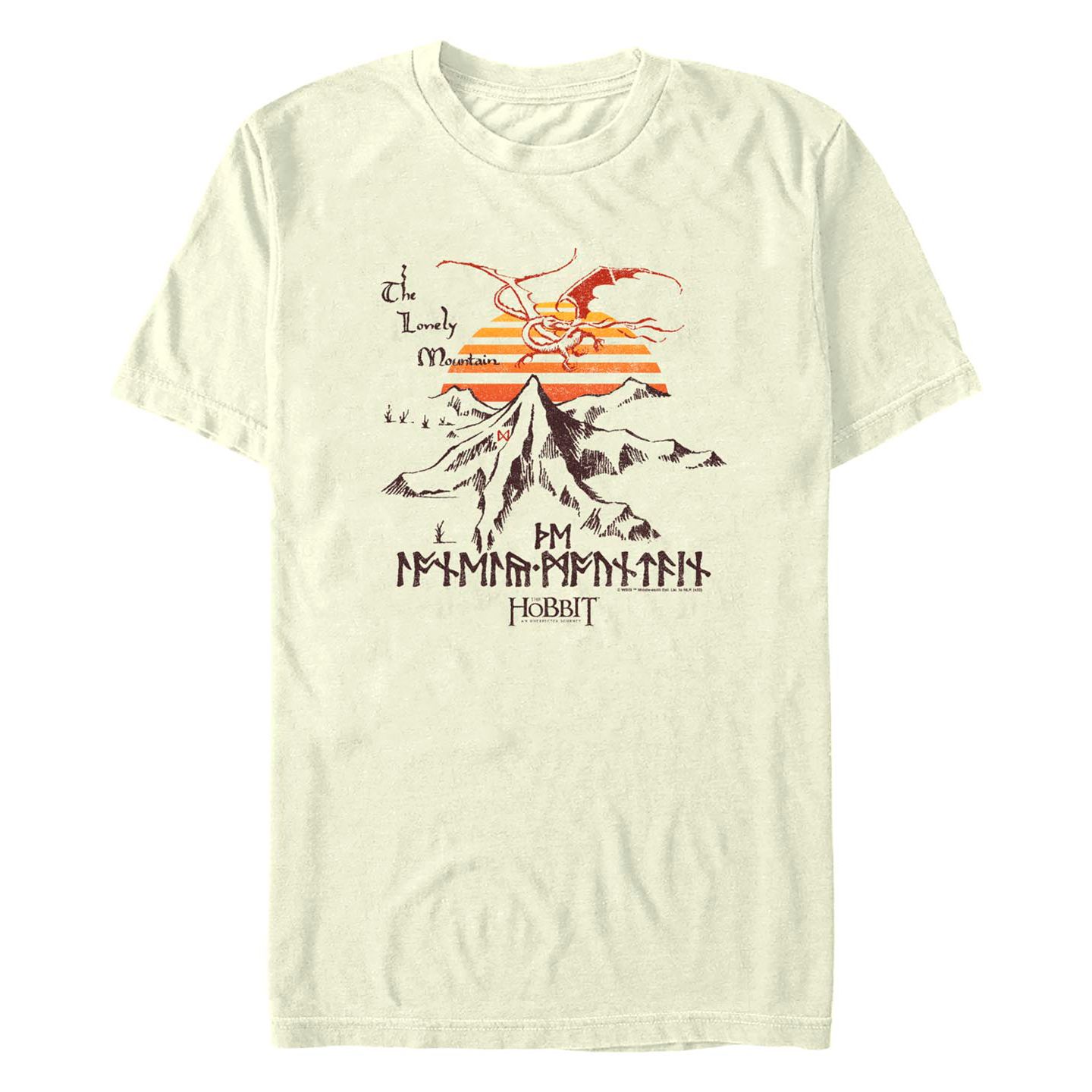 Мужская футболка Fifth Sun The Hobbit 1 Lonely Mountain Outdoorsy Short Sleeve, цвет: Натуральный — фото 1