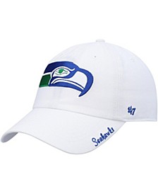 Women's '47 White Seattle Seahawks Miata Clean Up Legacy Adjustable Hat