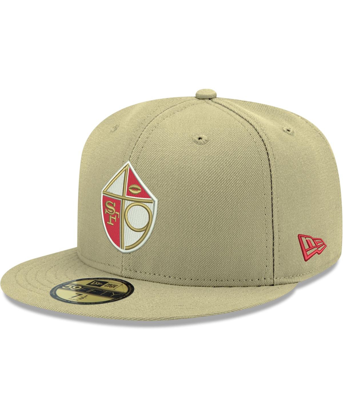 Shop New Era Men's  Gold San Francisco 49ers Omaha Throwback 59fifty Fitted Hat