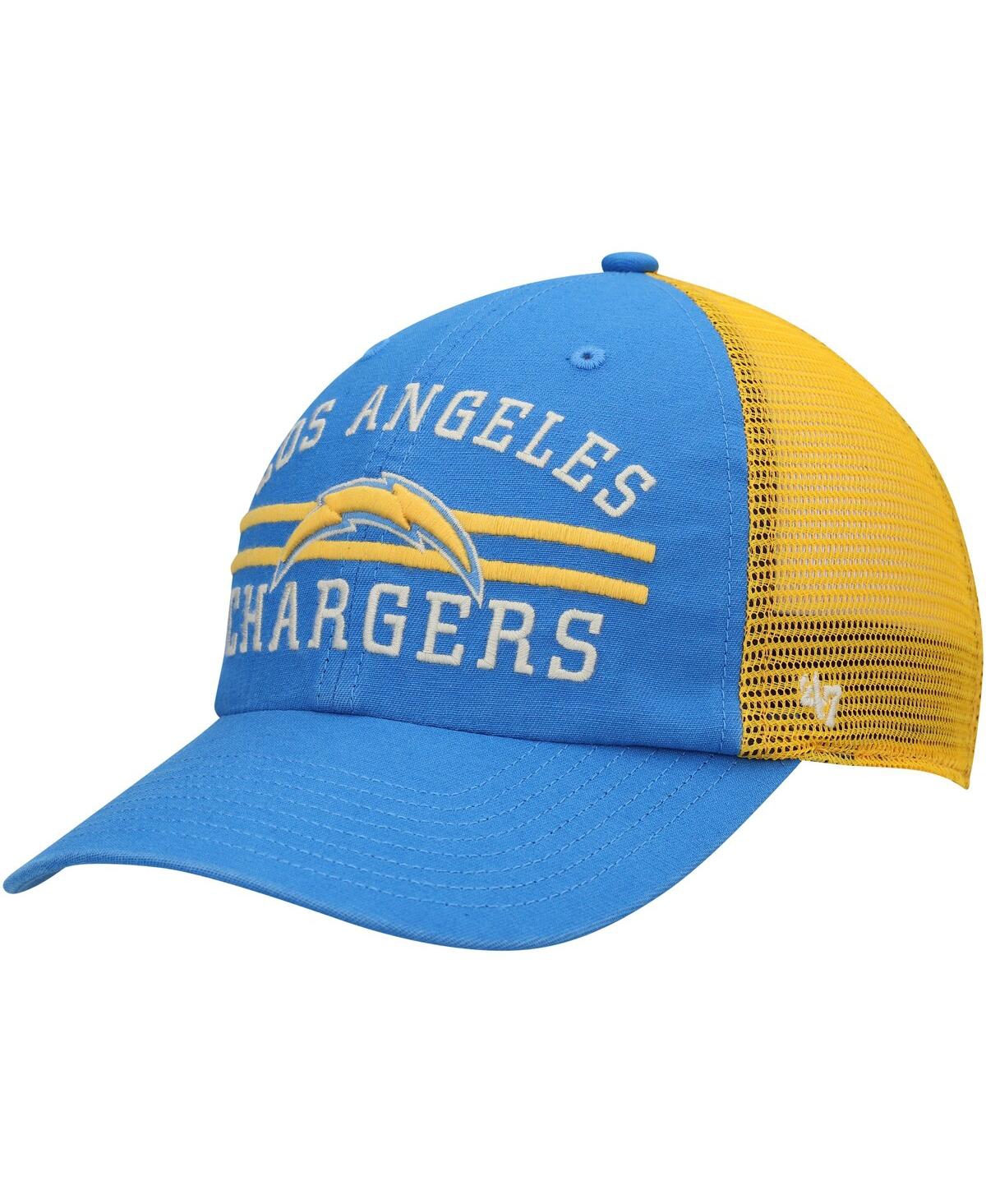 47 Brand Men's '47 Powder Blue Los Angeles Chargers Highpoint Trucker Clean Up Snapback Hat