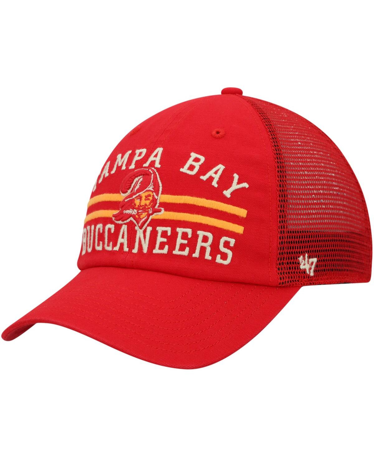 47 Brand Men's '47 Red Tampa Bay Buccaneers Highpoint Trucker Clean Up Snapback Hat
