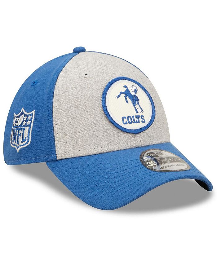 New Era Men's Heathered Gray and Royal Indianapolis Colts 2022 Sideline