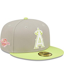 Men's Gray and Green Los Angeles Angels 2002 World Series Cyber 59FIFTY Fitted Hat