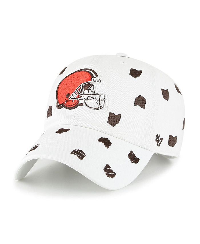 47 Brand Women's White Cleveland Browns Confetti Clean Up Logo Adjustable  Hat - Macy's