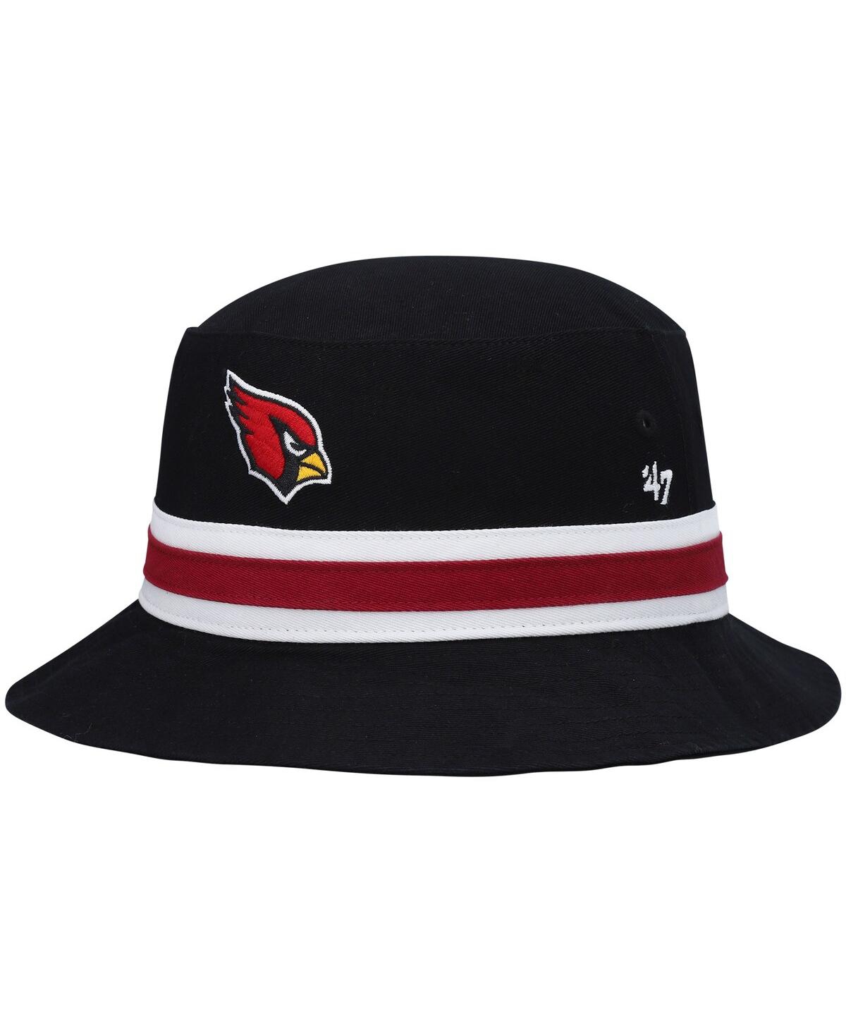 47 Brand Men's ' Black Arizona Cardinals Striped Bucket Hat