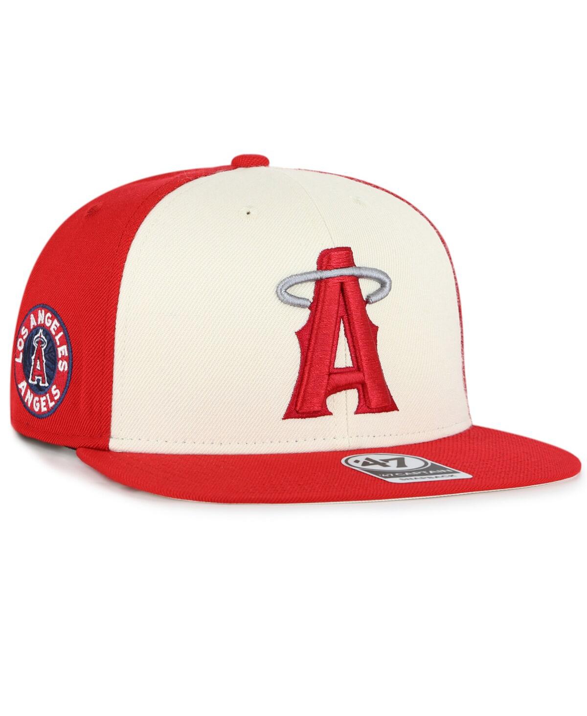 47 Brand Men's ' Red Los Angeles Angels City Connect Captain Snapback Hat