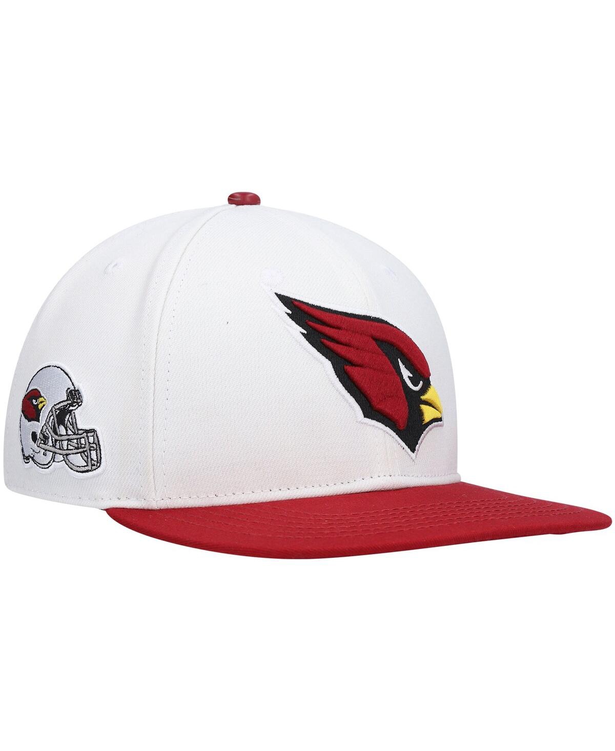Shop Pro Standard Men's  White And Cardinal Arizona Cardinals 2tone Snapback Hat In White,cardinal