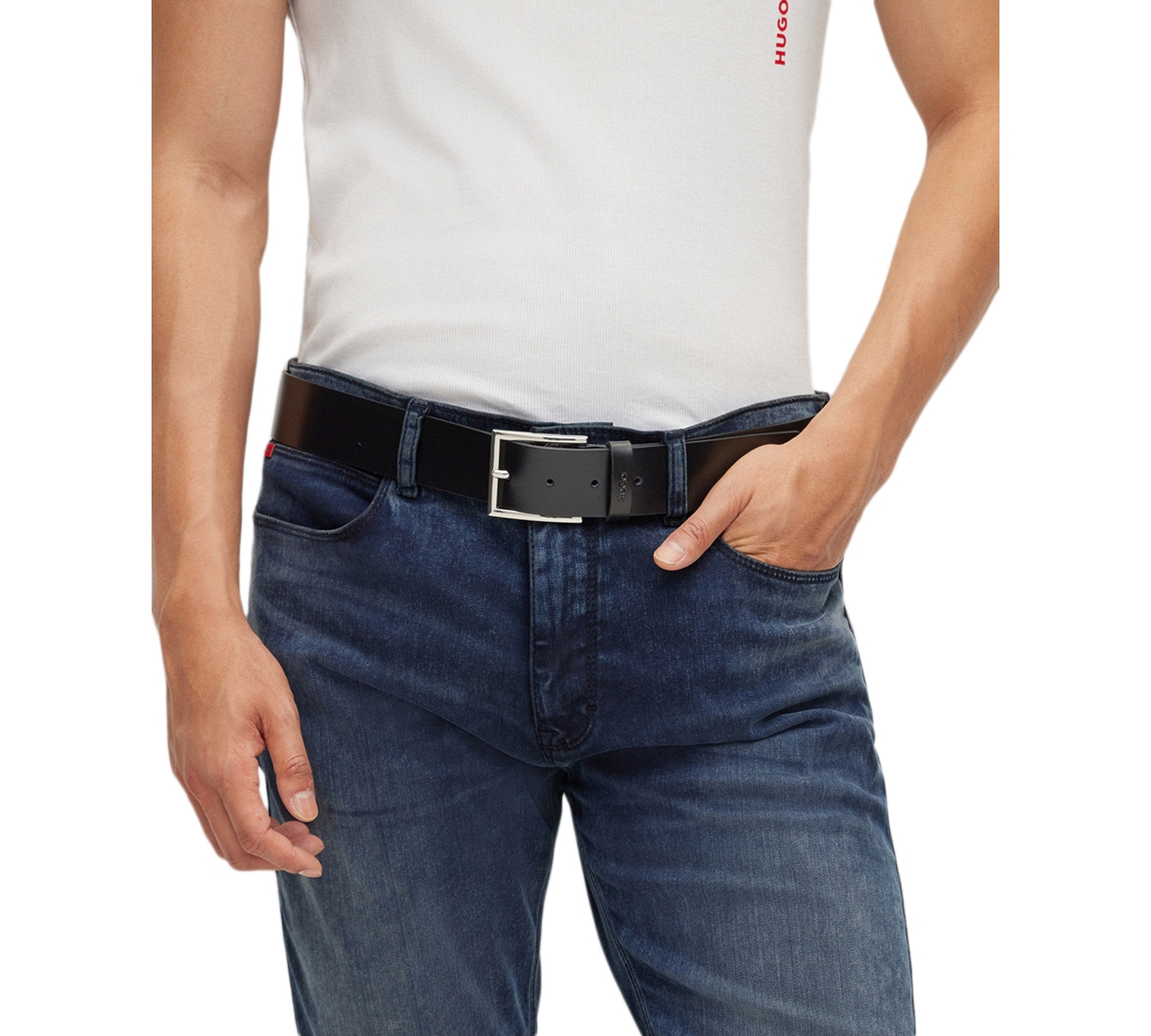 Boss Men's Giaspo Smooth Leather Belt