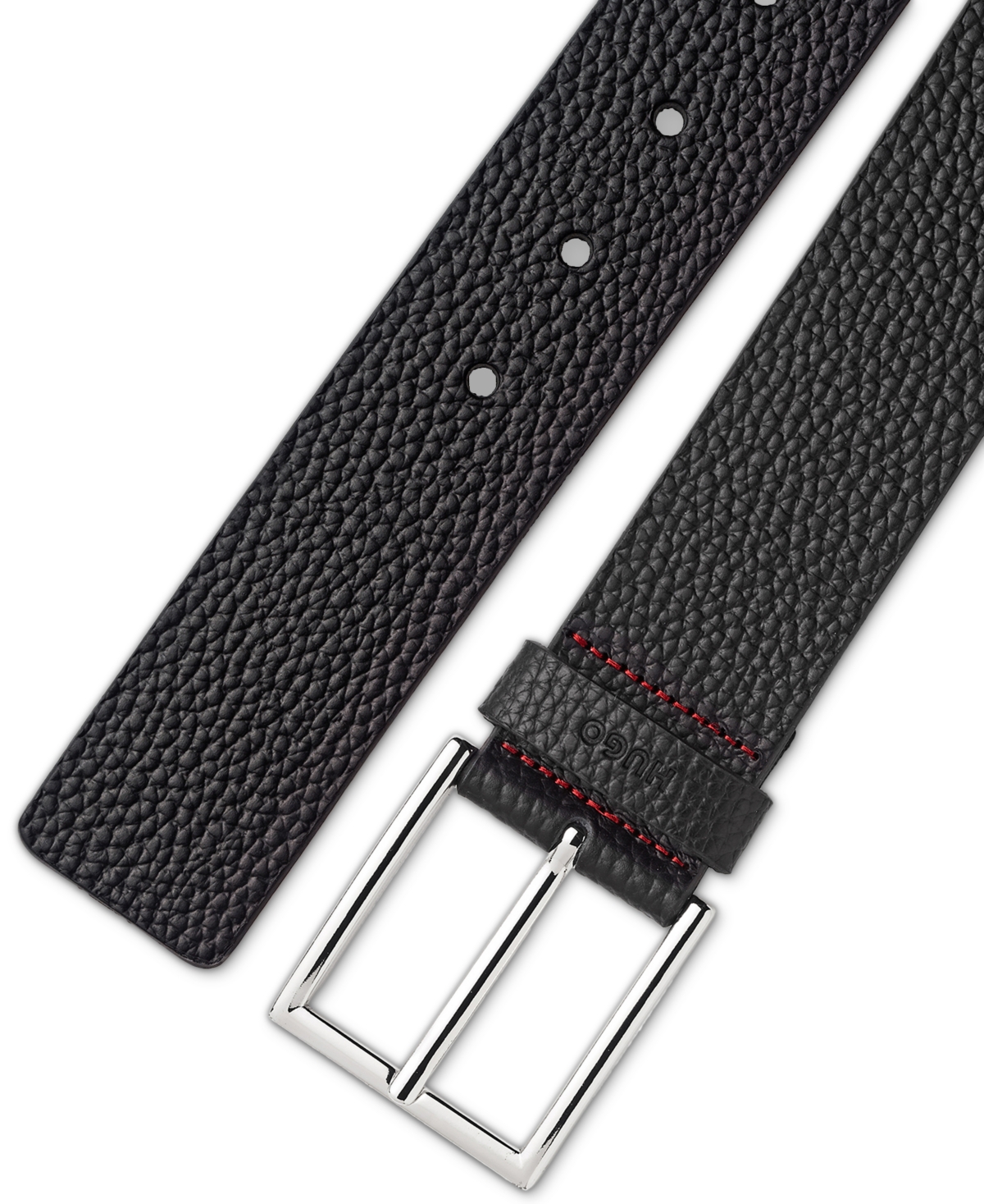 Hugo by Hugo Boss Men's Giaspo Pebbled Leather Belt