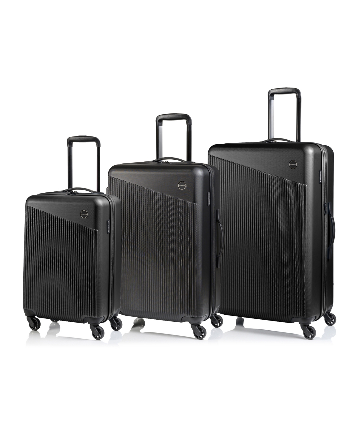 3 Piece Astro Hardside Luggage Set - Black