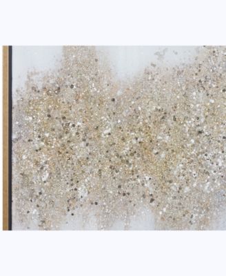 Metal Glam Abstract Framed Wall Art, 30" x 2" x 40"