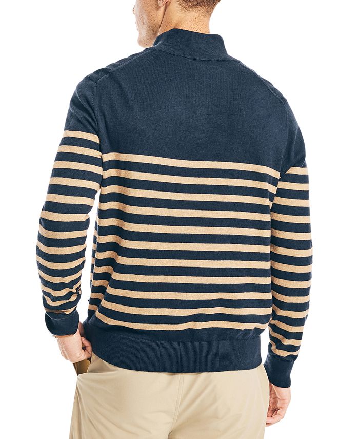 Nautica Men's Navtech Performance Stripe QuarterZip Sweater & Reviews