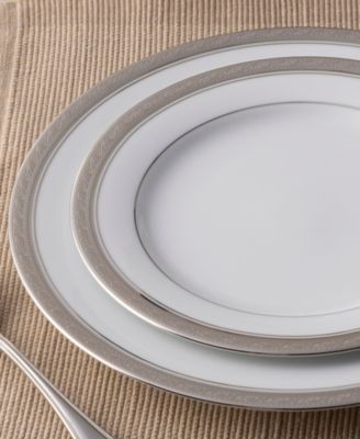 Noritake Crestwood Platinum Set Of 4 Dinner Plates, Service For 4 - Macy's