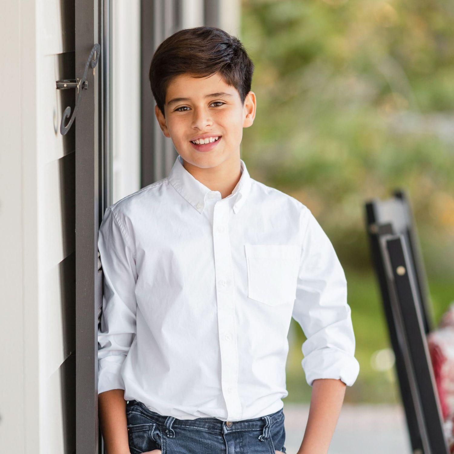 Hope and Henry Boys' Poplin Button Down Shirt, Kids