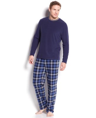 Club Room Men's Fleece Pajama Set - Pajamas, Robes & Slippers - Men ...