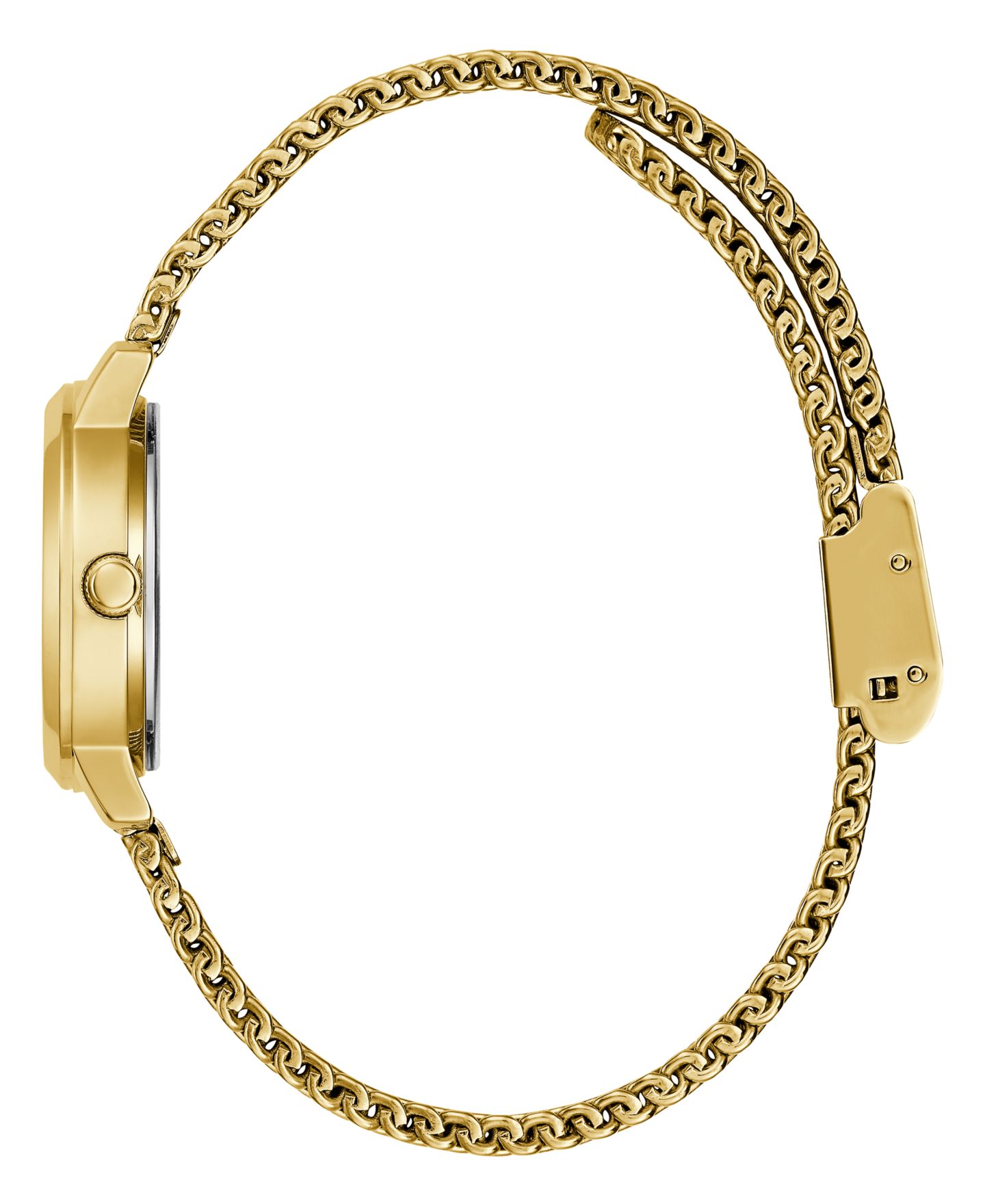 Женские часы GUESS Gold-Tone Mesh Bracelet Watch 25mm — фото 2