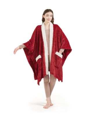 Men's Plaid Fleece Plush Wrap Robe