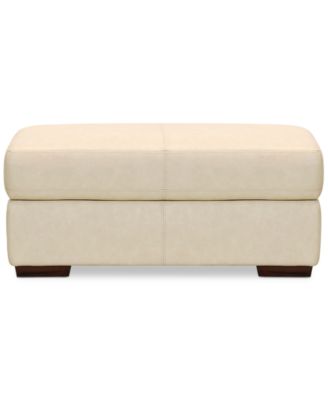 Furniture - Ashlinn Pastel Leather Storage Ottoman