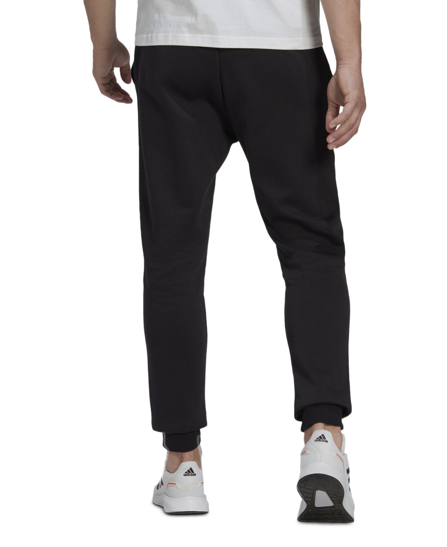 Мужские брюки adidas Cozy Fleece Tapered Leg Mid-Rise Jogger, цвет: Чёрный — фото 2