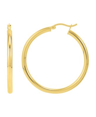 Giani Bernini Polished Tube Hoop Earring Collection In Sterling Silver Or 18k Gold Plate Created For Macys