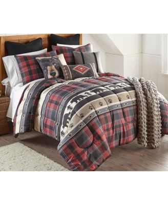 Canoe Trip Bear Decorative Pillow, 18" x 18"