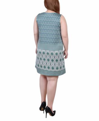 Plus Size Sleeveless Dress with 3 Rings