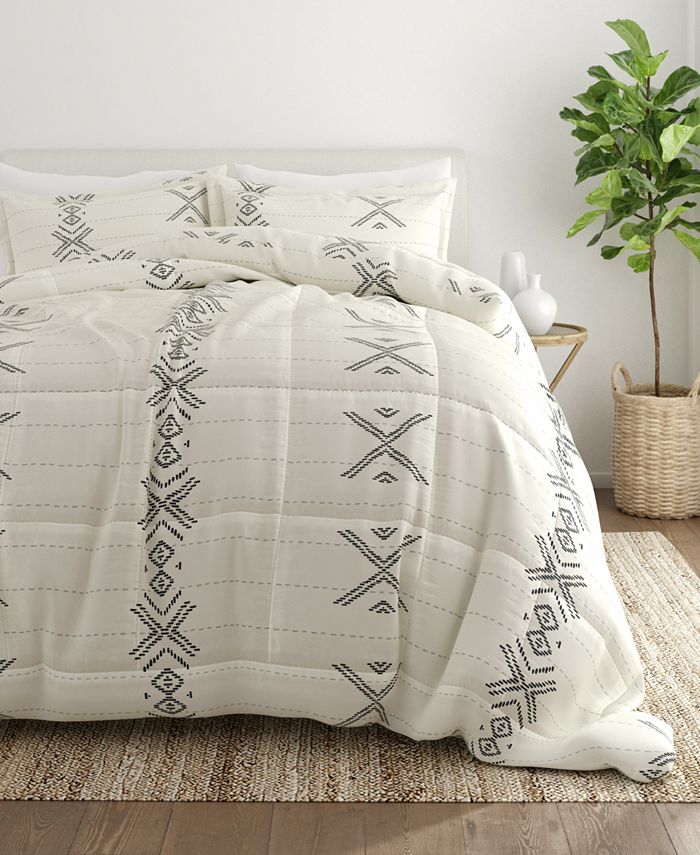 ienjoy Home Home Collection Premium Urban Stitch Patterned Comforter ...