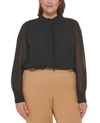 Calvin Klein - Plus Size Ruffled Blouse