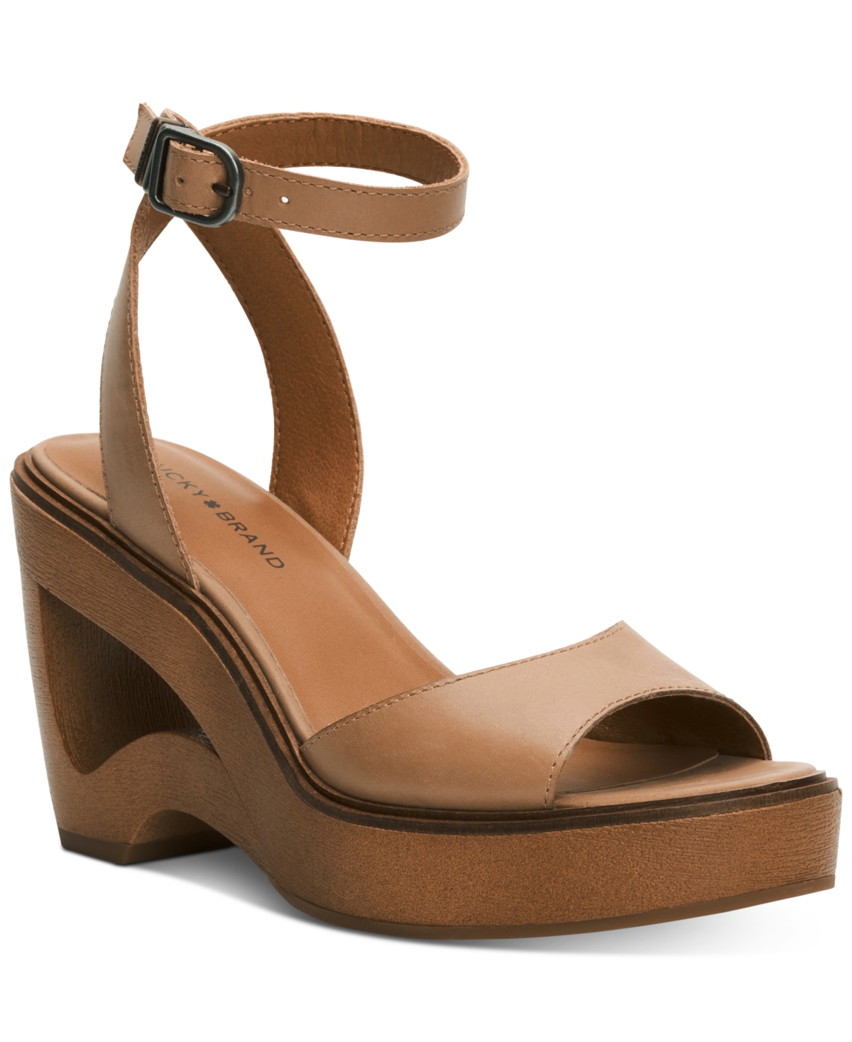 Lucky Brand Women s Wyndin Ankle Strap Platform Wedge Sandals