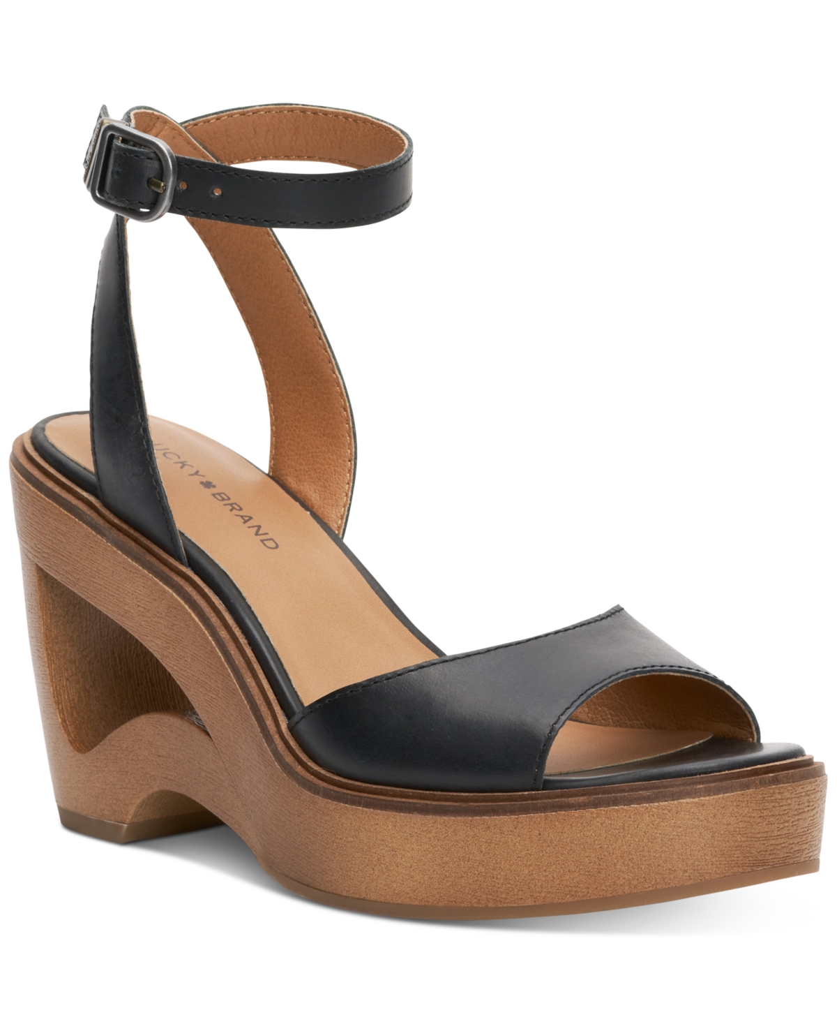 Lucky Brand Women s Wyndin Ankle Strap Platform Wedge Sandals
