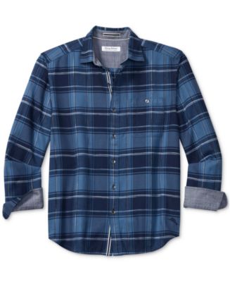 Tommy Bahama Men's Canyon Beach Pebble Cay Plaid Sport Shirt - Smoke Grey main image 1