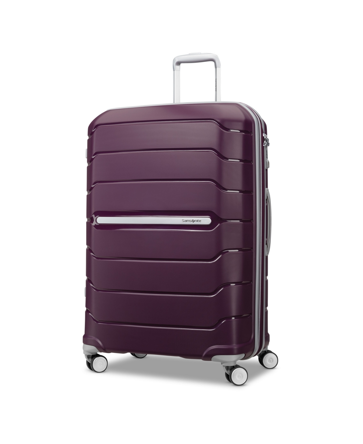 Freeform 28" Expandable Hardside Spinner Suitcase - White, Gray