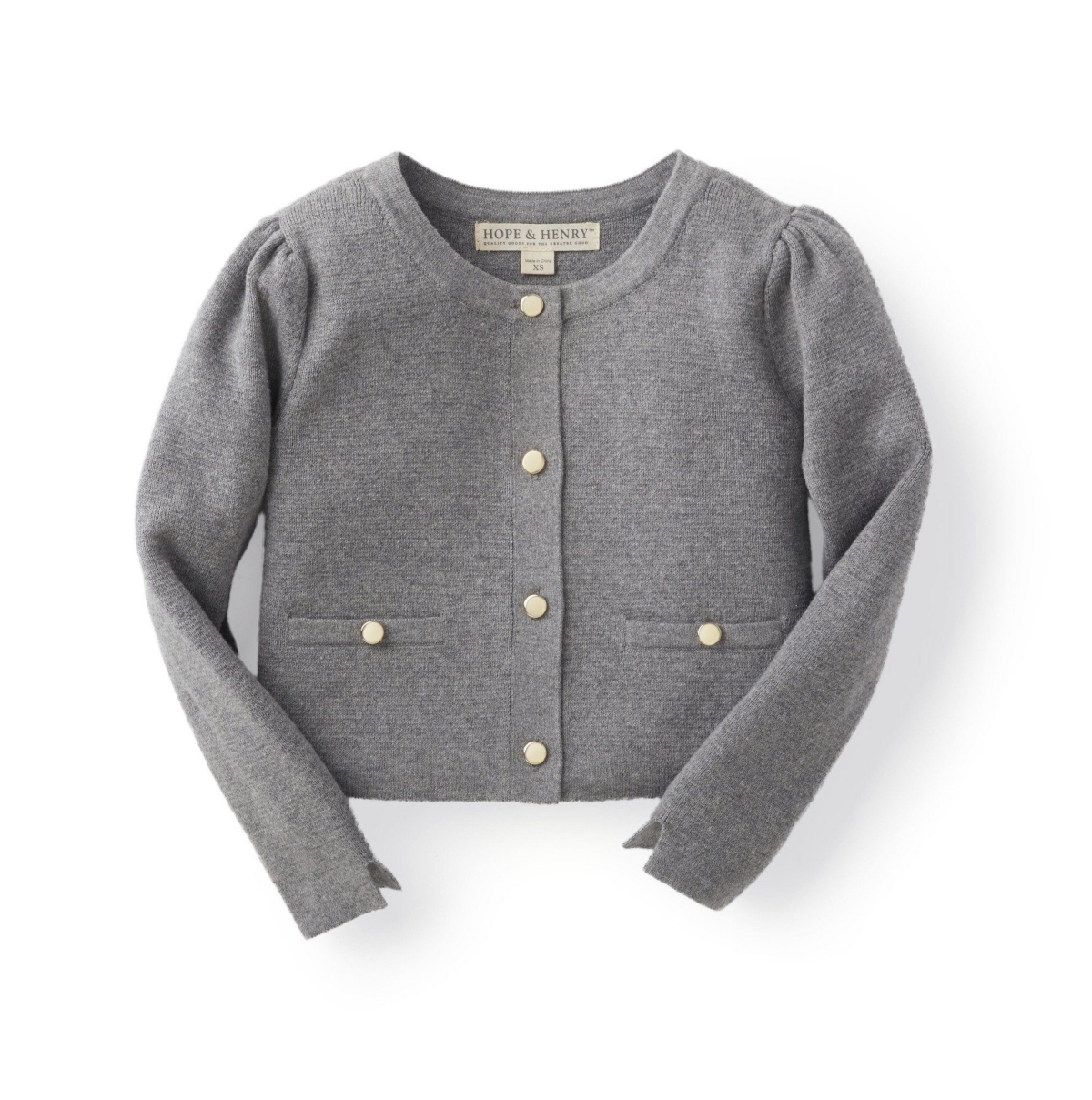 Hope & Henry Baby Girls Milano Stitch Cardigan