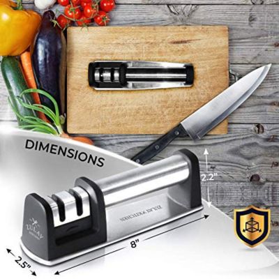 Knife Sharpener & Cut-Resistant Glove (2-Stage Knife Sharpening)