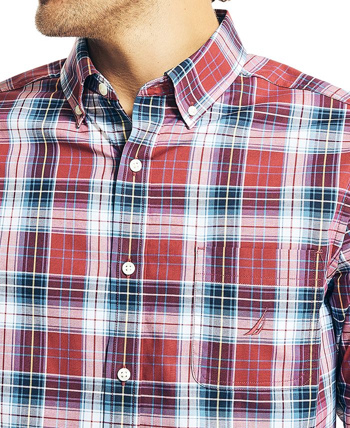 Nautica Men's ClassicFit LongSleeve Stretch Plaid Shirt Macy's