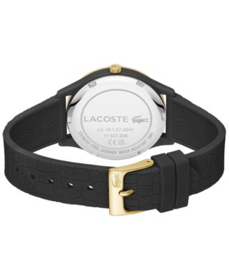 Women's Crocodelle Black Silicone Strap Watch 36mm