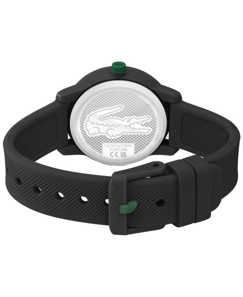 Детские часы Lacoste L.12.12 с чёрным силиконовым ремешком, 32 мм