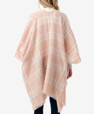 Women's Plaid Poncho