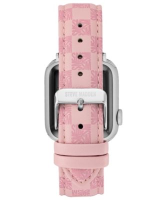 Women's Pink Faux Leather Band designed for Apple Watch&reg; 42mm (Series 10) & 38/40/41mm
