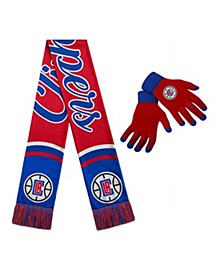 Women's LA Clippers Glove and Scarf Set