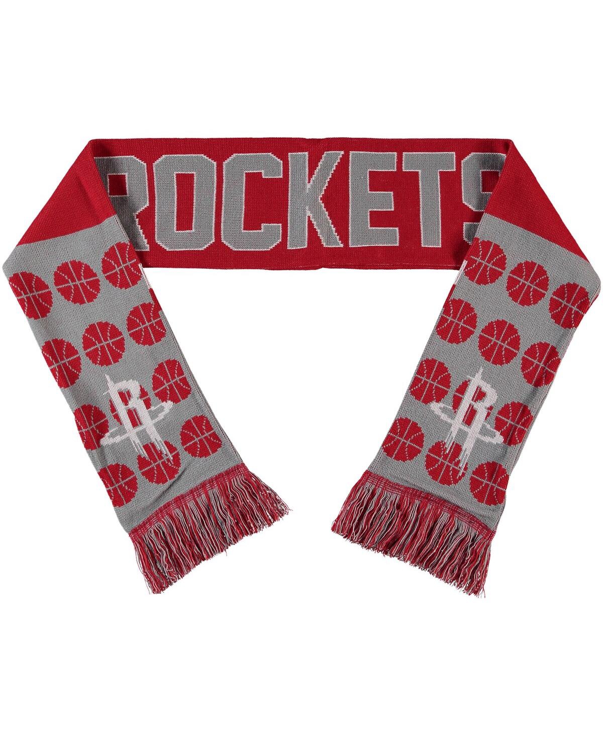 Foco Men's And Women's  Houston Rockets Reversible Thematic Scarf In Red,gray