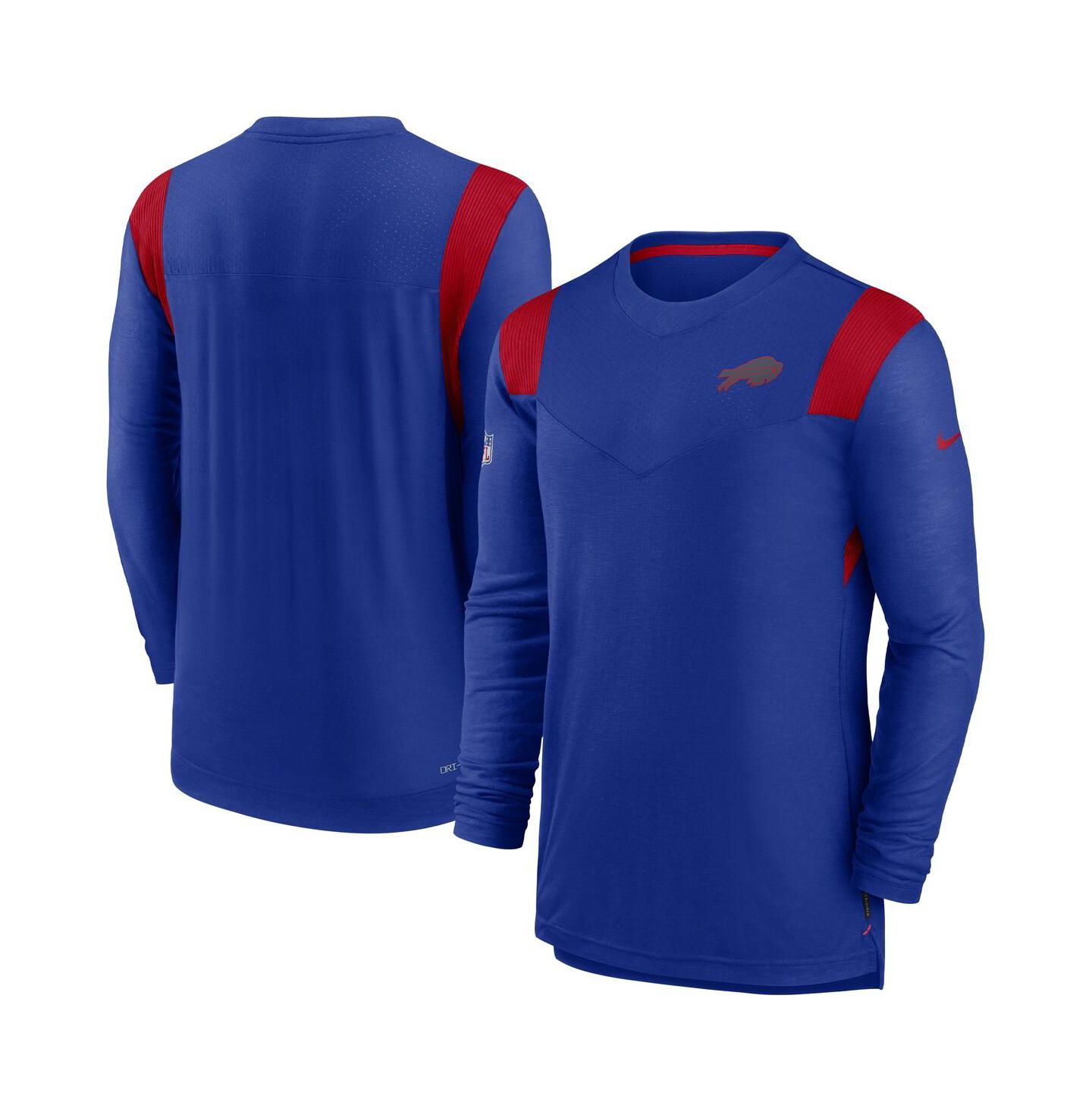 Мужская футболка Nike Royal Buffalo Bills Sideline Tonal Logo Performance Player Long Sleeve — фото 2